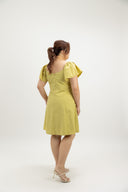 Garden Lace Path Button Dress (Lemon Tart)