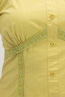 Garden Lace Path Button Dress (Lemon Tart)