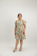 Garden Lace Path Button Dress (Spring Canvas) - ELTWINE