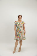 Garden Lace Path Button Dress (Spring Canvas) - ELTWINE