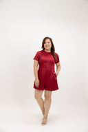 Heritage Charm Knot Romper (Fortune Red)