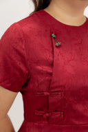 Heritage Charm Knot Romper (Fortune Red)