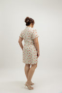 Puff Sleeve Button Cheongsam Dress (Spring Meadow) - ELTWINE