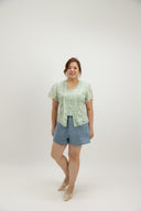 Heirloom Kebaya Top (Édition Deluxe Sage Lace) - ELTWINE