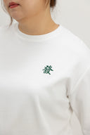 HUAT Édition Limitée Embroidery Unisex Oversize Tee (White)