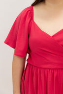 Duality Reversible Midi Dress (Magenta)