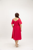 Duality Reversible Midi Dress (Magenta)