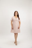 Rosalie Ribbon Front Textured Dress (3D Daisy) - ELTWINE