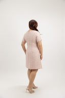 Rosalie Ribbon Front Textured Dress (3D Daisy) - ELTWINE