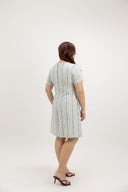 Rosalie Ribbon Front Embroidery Dress (Sage Trail) - ELTWINE