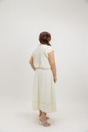 Sunday Soft Pleats Midi Skirt (Cream)
