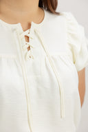 Sunday Soft Frill Blouse (Cream)