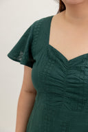 Sweetheart Eyelet Smock Romper (Forest Green) - ELTWINE