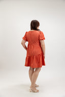 Habour Tiered Tencel Dress (Burnt Orange)