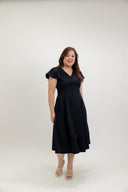Soft Tailored Skater Dress (Eclipse Navy) - ELTWINE