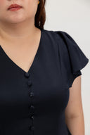 Soft Tailored Skater Dress (Eclipse Navy) - ELTWINE