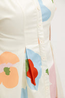 Liora Fit & Flare A-line Midi Dress (Floral Abstract) - ELTWINE