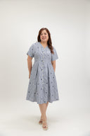 Liora Fit & Flare A-line Midi Dress (Heart Embriodery) - ELTWINE