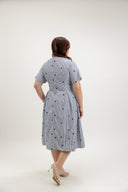 Liora Fit & Flare A-line Midi Dress (Heart Embriodery) - ELTWINE