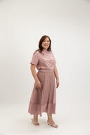 Airlight Panelled Skirt (Muted Rose)