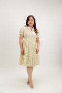 Lawnfield Button Shirt Dress (Butter MircoGarden) - ELTWINE