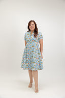 Lawnfield Button Shirt Dress (Regency Blue) - ELTWINE