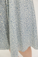 Lawnfield Button Shirt Dress (Porcelain Meadow)