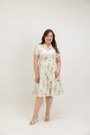 Lawnfield Button Shirt Dress (Ivory Botanica)