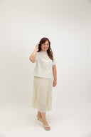 Modern Refined Mandarin Shirt (Soft Ivory)