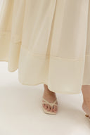 Airlight Panelled Skirt (Soft Ivory)