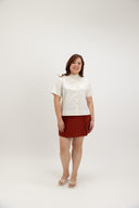 Modern Refined Mandarin Shirt (Soft Ivory)