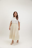 Airlight Panelled Skirt (Soft Ivory)
