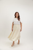 Airlight Panelled Skirt (Soft Ivory)