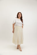 Airlight Panelled Skirt (Soft Ivory)