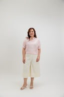 Lila Classic Button-Back Blouse (Pink) - ELTWINE