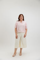 Lila Classic Button-Back Blouse (Pink) - ELTWINE