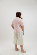 Lila Classic Button-Back Blouse (Pink) - ELTWINE