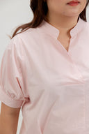 Lila Classic Button-Back Blouse (Pink) - ELTWINE