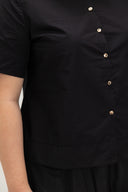 Modern Refined Mandarin Shirt (Midnight Black)