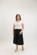 Sweetheart Eyelet Flutter-Sleeve Top (Ivory)