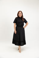 Airlight Panelled Skirt (Midnight Black)