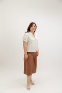 Open House Tie Blouse (Ivory)