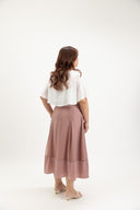 Airlight Panelled Skirt (Muted Rose)