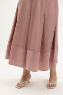 Airlight Panelled Skirt (Muted Rose)
