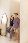 Édition Limitée Printed Collared Shirt (Navy Peranakan)