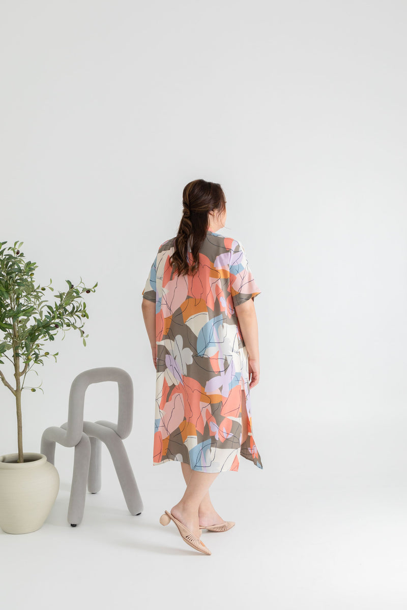 Printed Throw Outerwear (Playful Art)