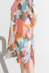 Printed Throw Outerwear (Playful Art)