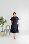 Twist Hem Oversize (Navy Wild Florals)