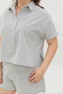 Coastal Stripe Shirt (Grey)