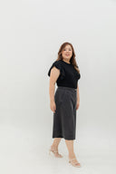 Soft Denim Culottes (Charcoal)
